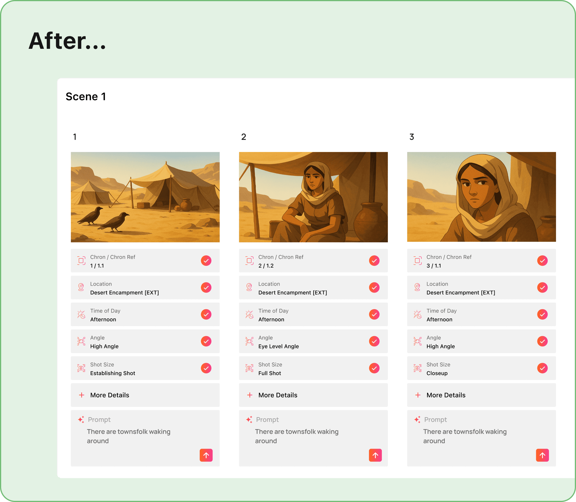 Before — scattered files (baked label)